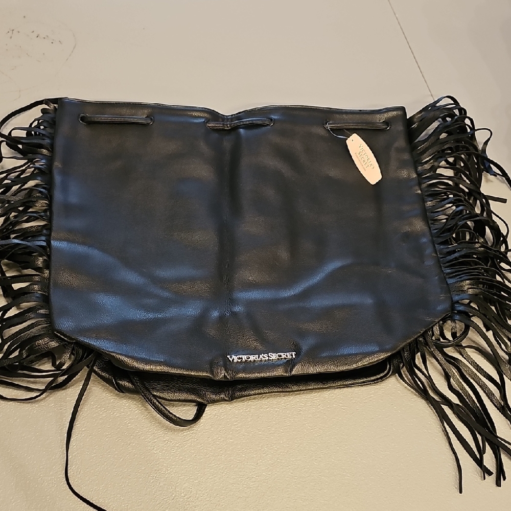 Victoria's Secret Black Fringe Shoulder Bag